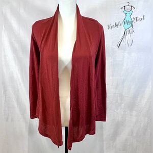 Long sleeve rust knit cardigan size small
